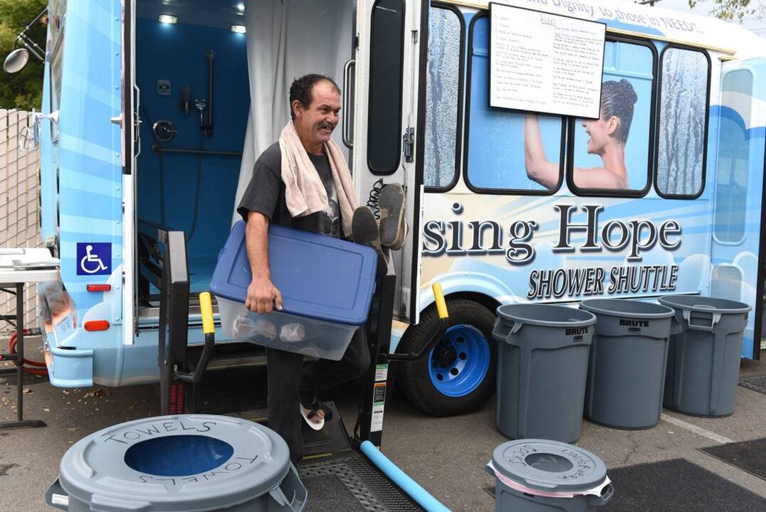 Church’s mobile shower gives hope to homeless and poor