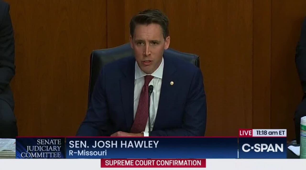 Hawley focuses on religious liberty in opening statement at Barrett confirmation hearing