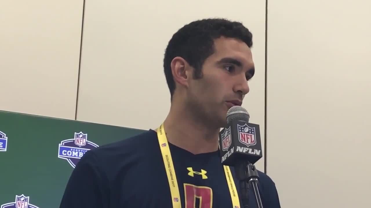 Bellarmine Prep alum Sefo Liufau at Combine on his love for Tacoma and his NFL goals
