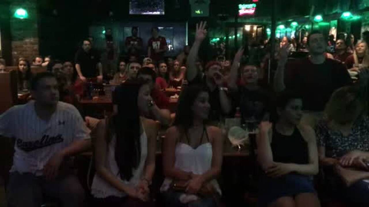 South Carolina fans cheer during tense Final Four game