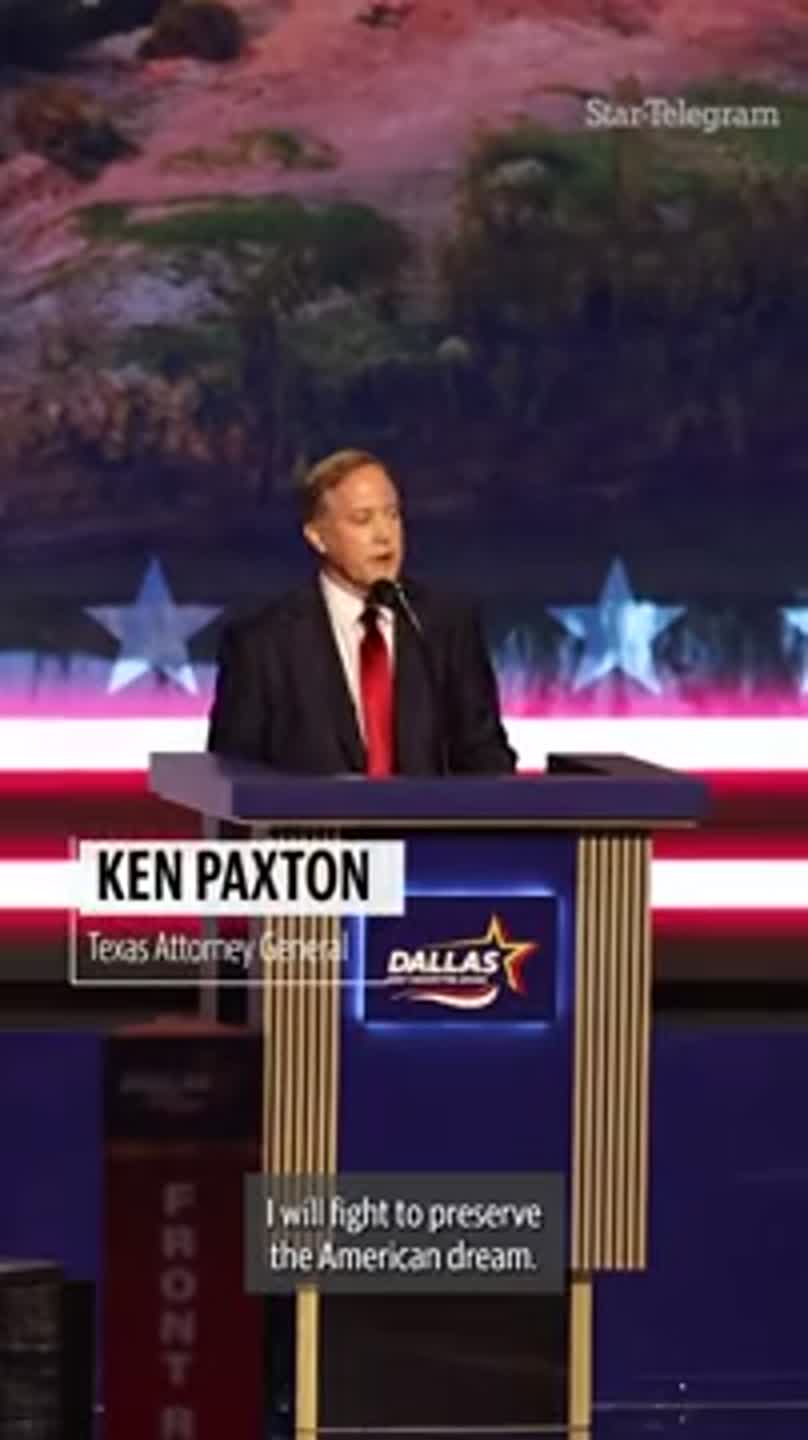 Ken Paxton talks Talarico at Republican Convention