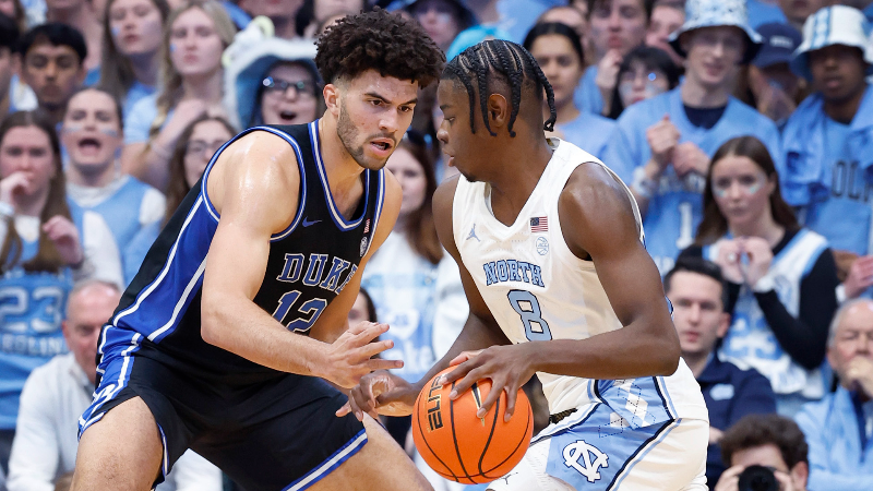 Watch: UNC's Caleb Wilson battle Duke's Cam Boozer in February matchup