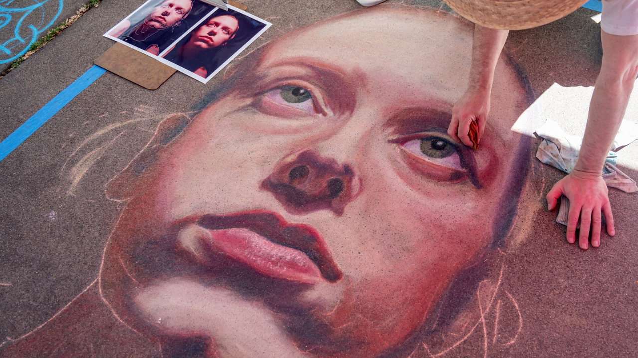 See artists bring color to the streets of Sacramento with the Chalk It Up festival