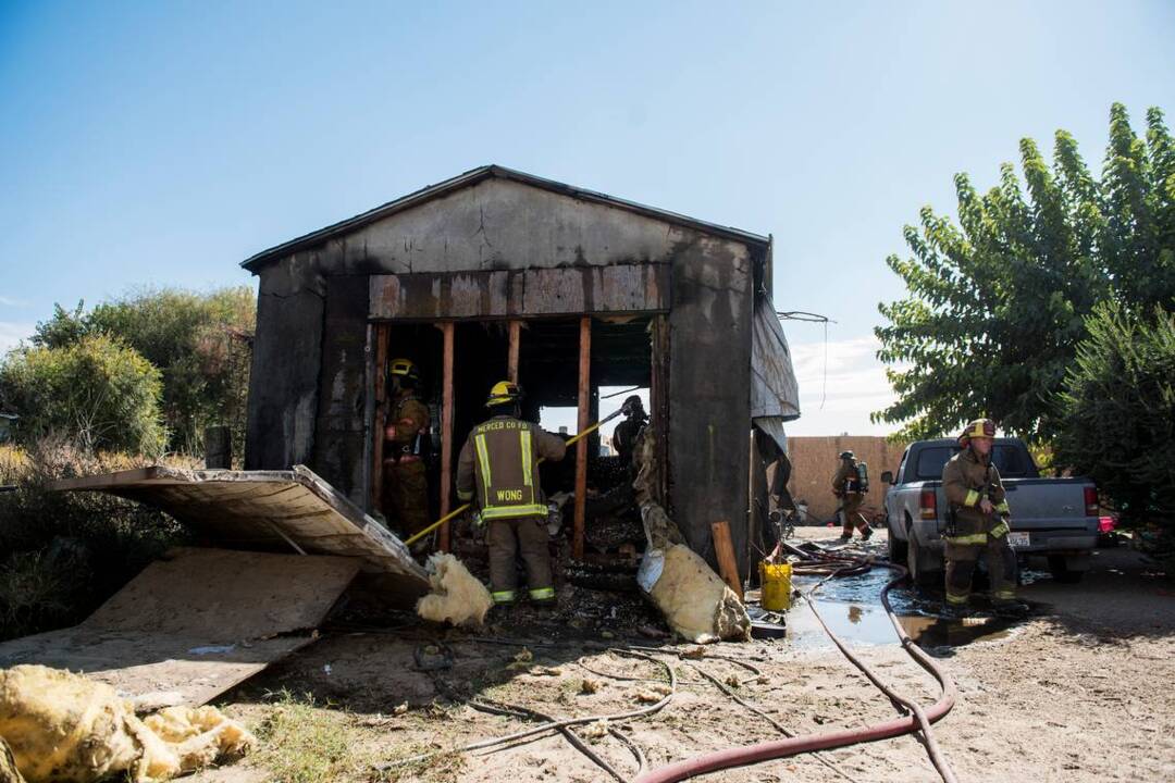 Dwelling destroyed by fire in Merced County, Calfire says