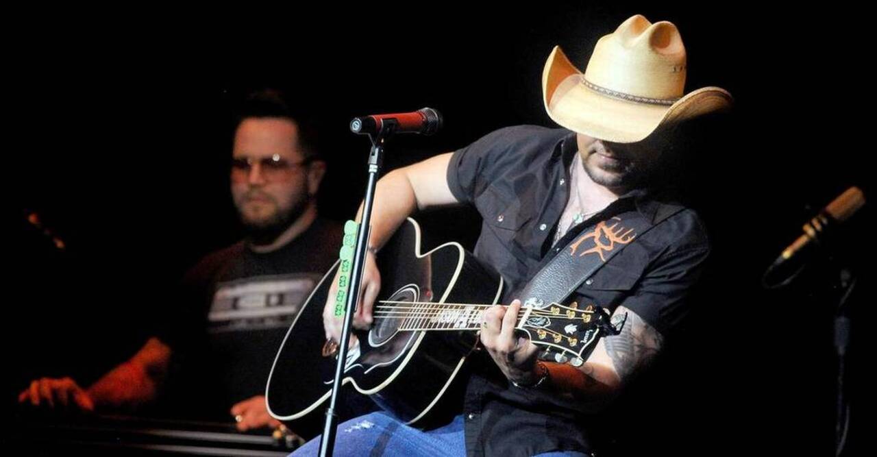 Jason Aldean performs “When She Says Baby” in Macon
