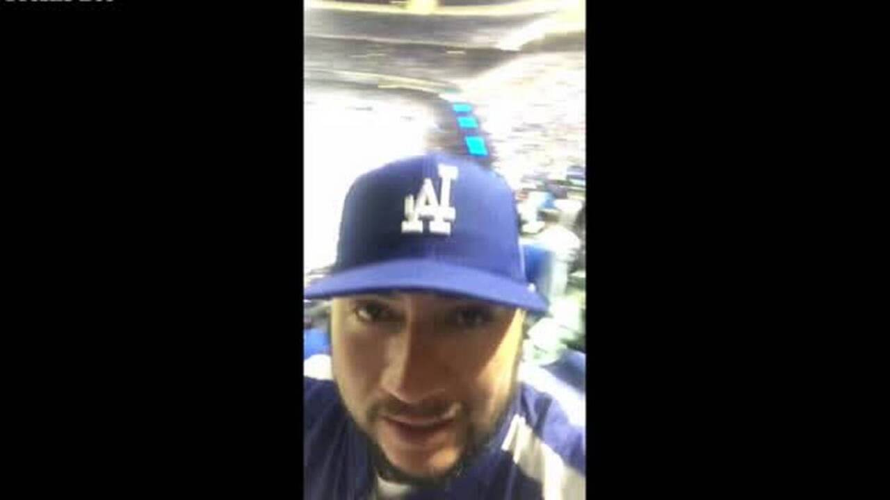 He’s a BIG Dodgers fan. So friends bought him a last-minute ticket to Game 7