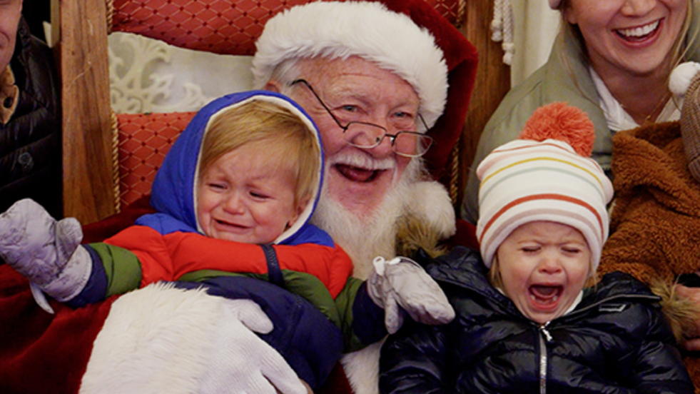Santa checks in with Wichitans at Botanica