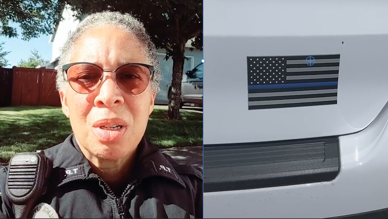 Thin Blue Line American Flag decal | – Vinyl Decals
