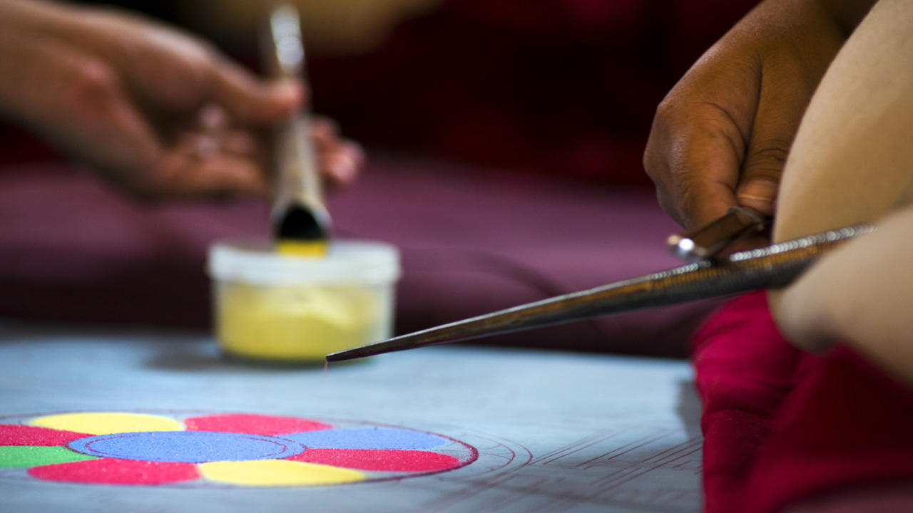 Watch monks create a sand mandala in East Sacramento