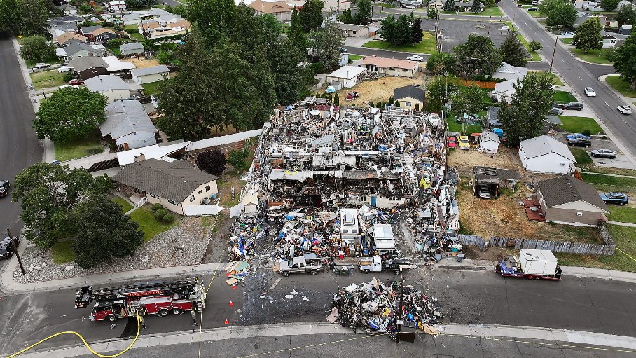 See fire damage of Richland two-alarm "junkyard" house blaze