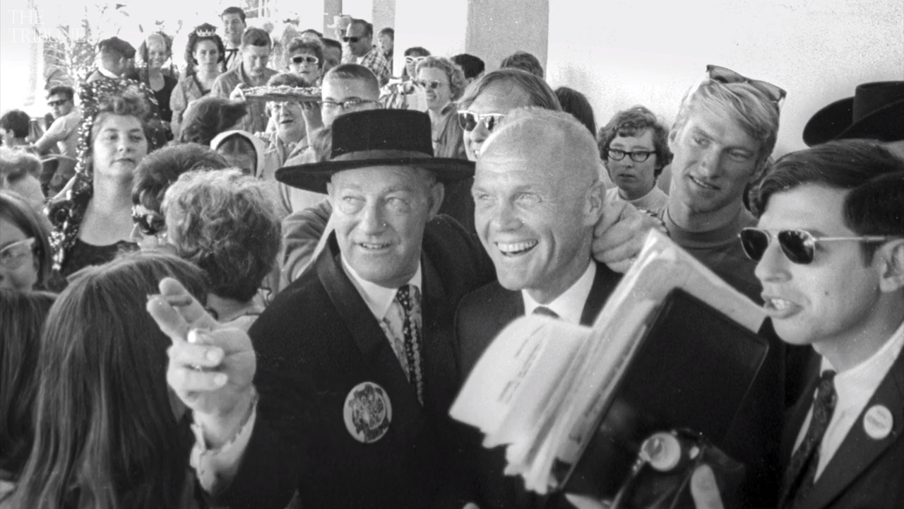 NASA astronaut John Glenn visits San Luis Obispo in 1968