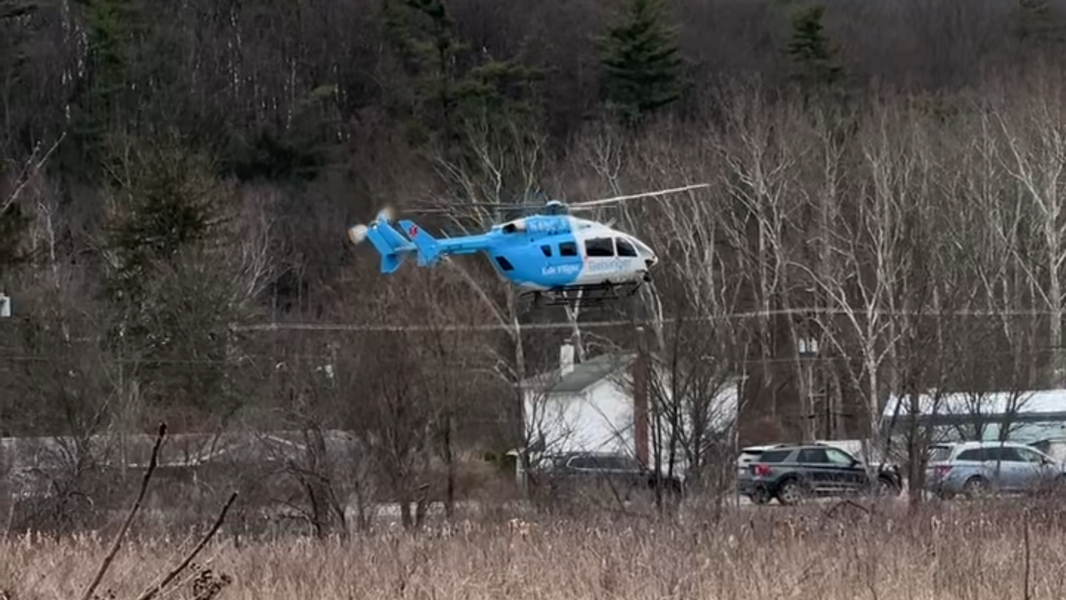 Life Flight lands near state Route 220 after Milesburg crash