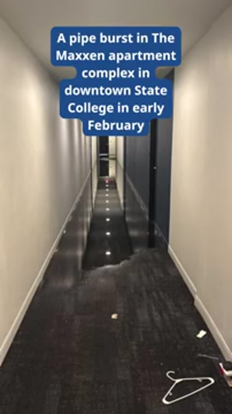 Pipe burst causes water damage to multiple apartments at The Maxxen
