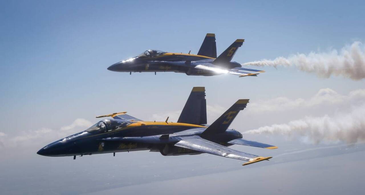 ‘Doc’ shares the skies with the Blue Angels and a special guest