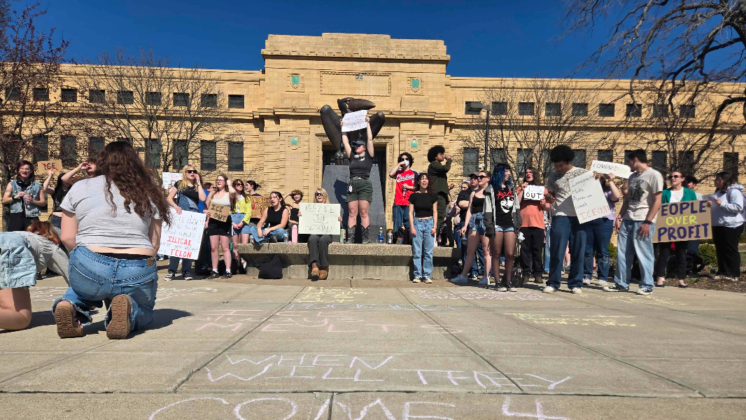 Protest breaks out at KU after reports of ICE arrests in Lawrence