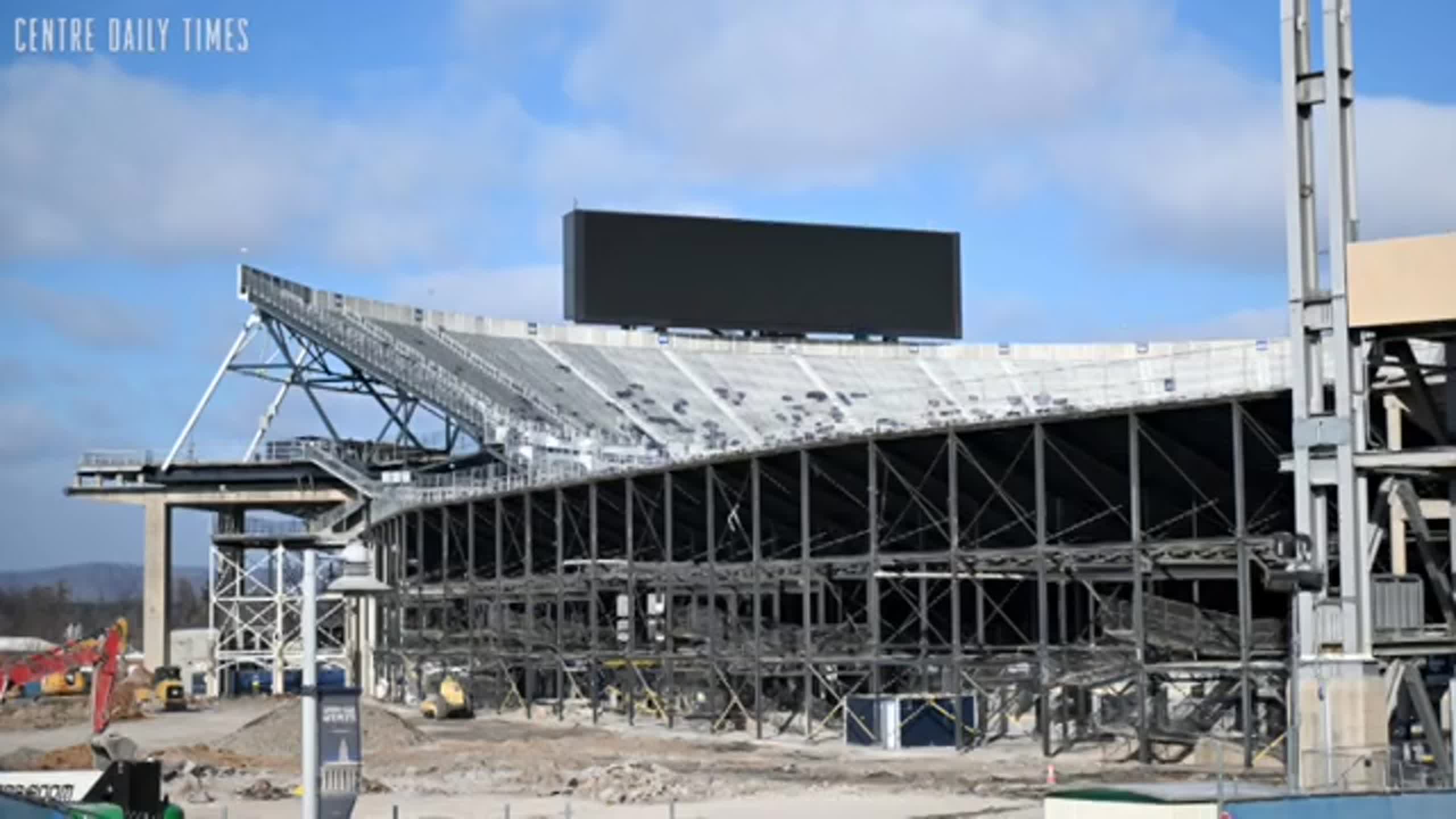 Progress of Penn State's Beaver Stadium construction project in 2025