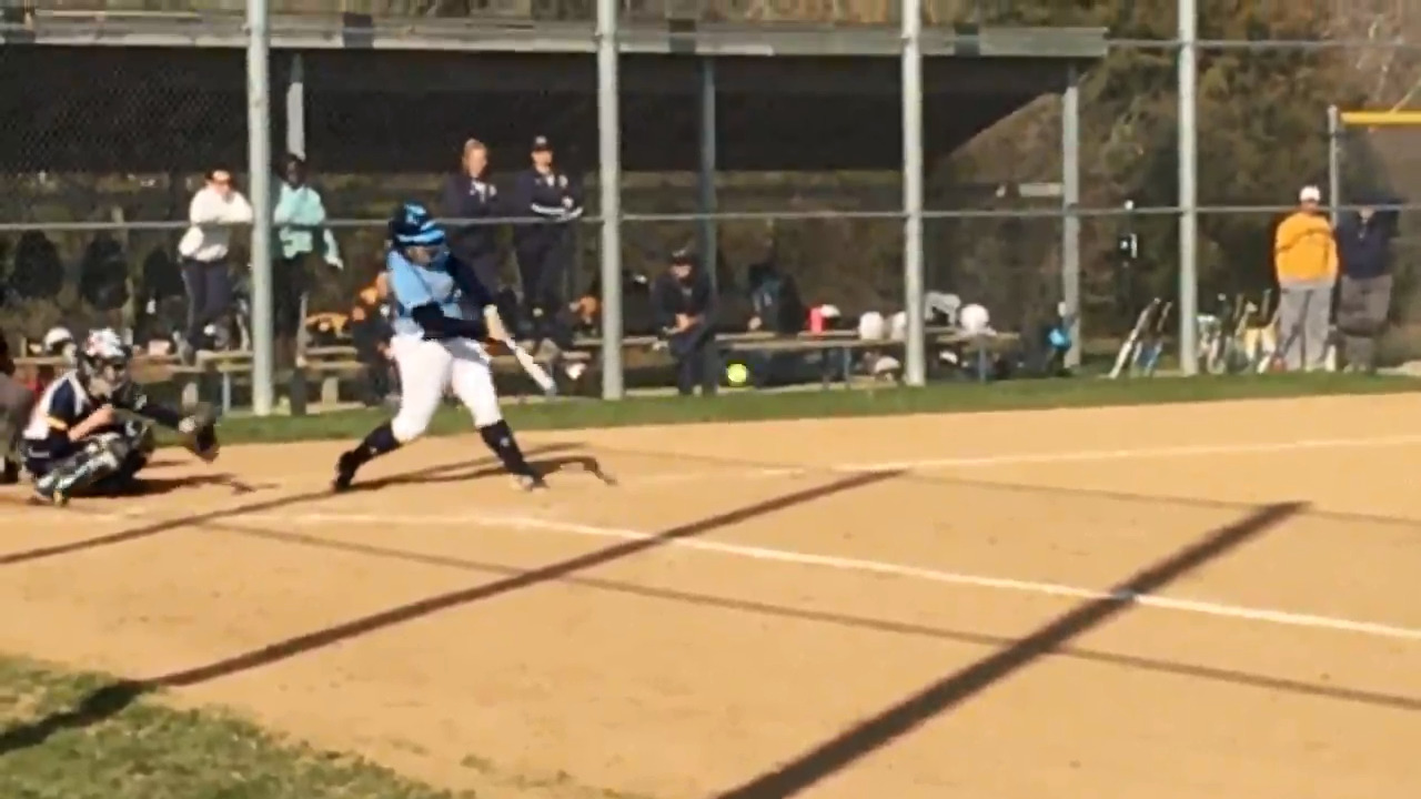 Belleville East’s Alyssa Krausz drives home a run against O’Fallon
