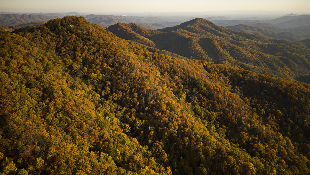 Incredible fall foliage blankets the Blue Ridge Mountains