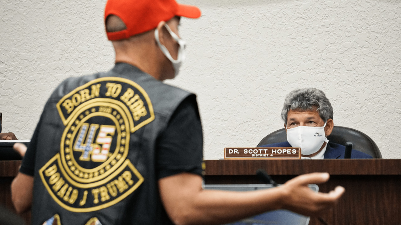 ‘No more pandemic.’ Protestors demand end to Manatee School Board mask mandate