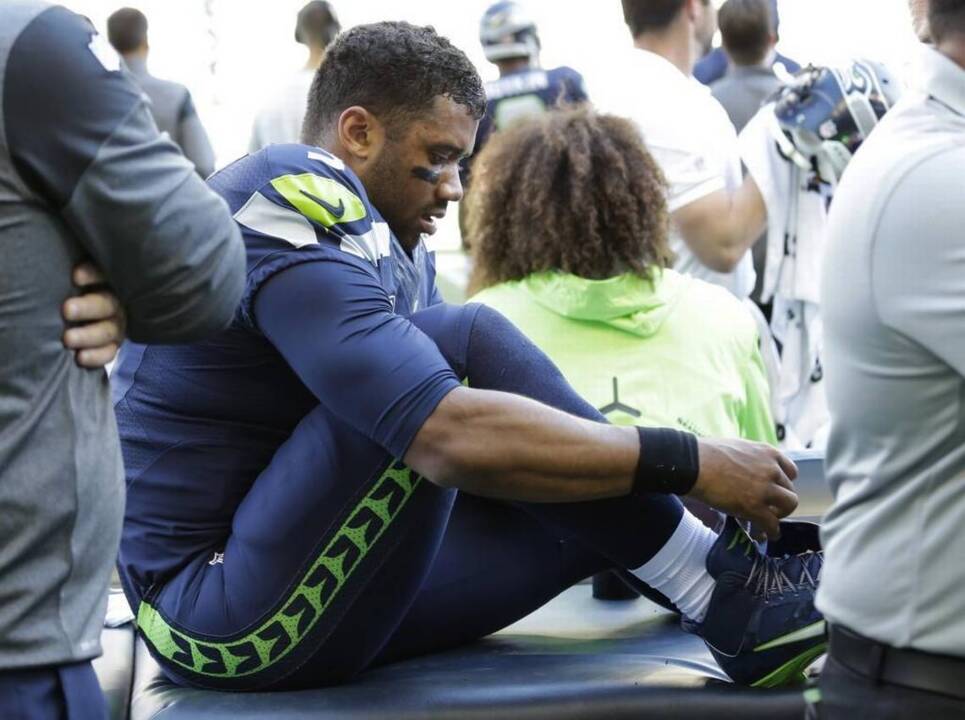 Seahawks coach Pete Carroll says Russell Wilson's ankle is...