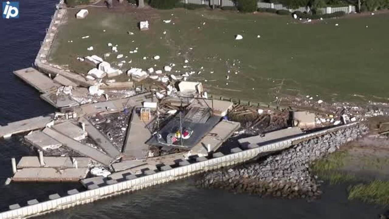 Hilton Head Island golf course and yacht basin damaged by Hurricane Matthew
