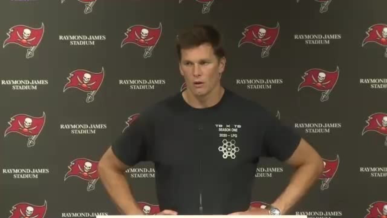 Buccaneer Tom Brady post game