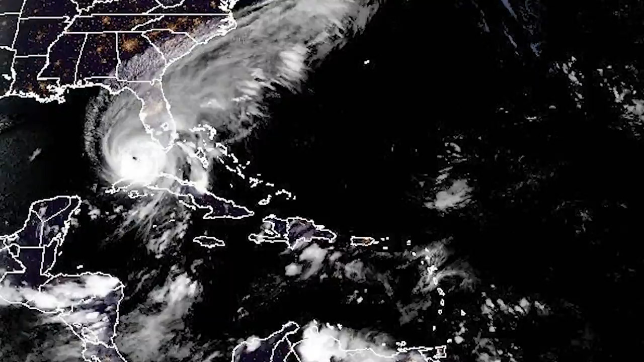 Satellite shows Hurricane Ian as it makes landfall near Cayo Costa, Florida