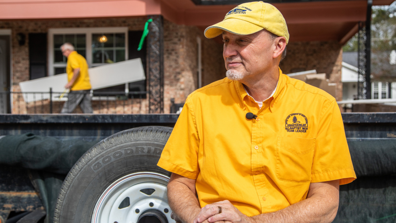 Richard Brunson, a Tar Heel of the Year finalist, helps bring sunshine after the storm