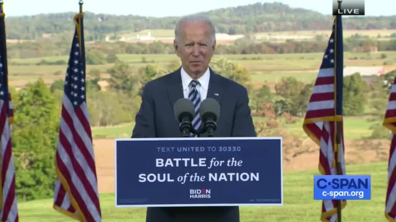 Biden urges national unity in Gettysburg campaign speech