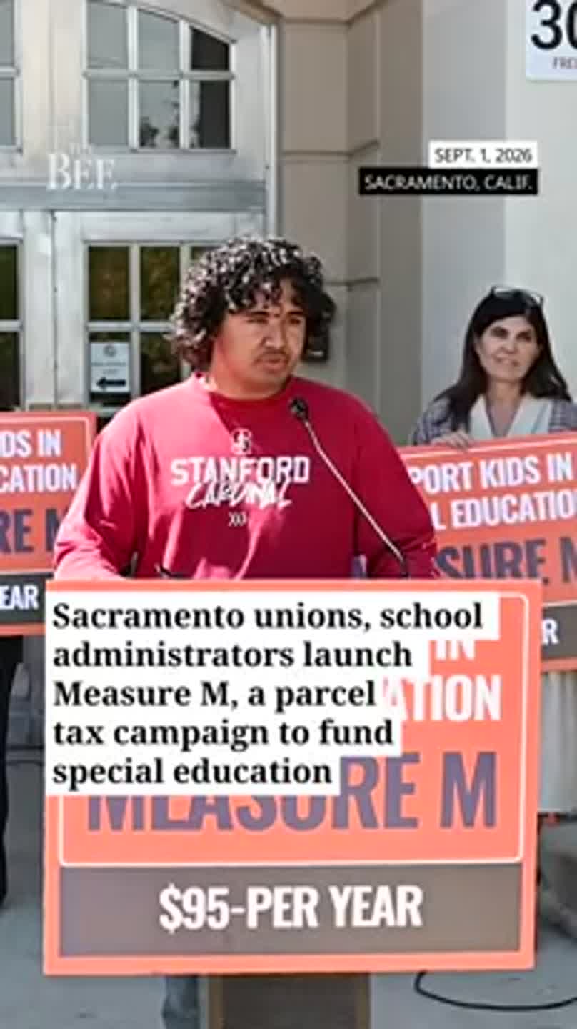 Listen as Sacramento unions, school administrators launch Measure M campaign