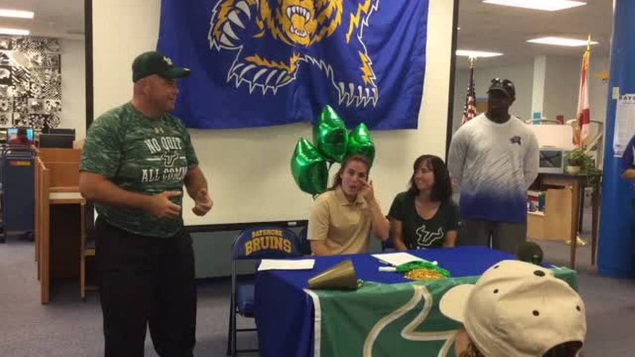 Bayshore High’s Miriam Schmoll signs with USF softball
