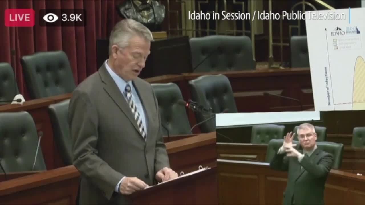El gobernador Brad Little explica su orden de regresar Idaho a la etapa 3 en respuesta a COVID-19