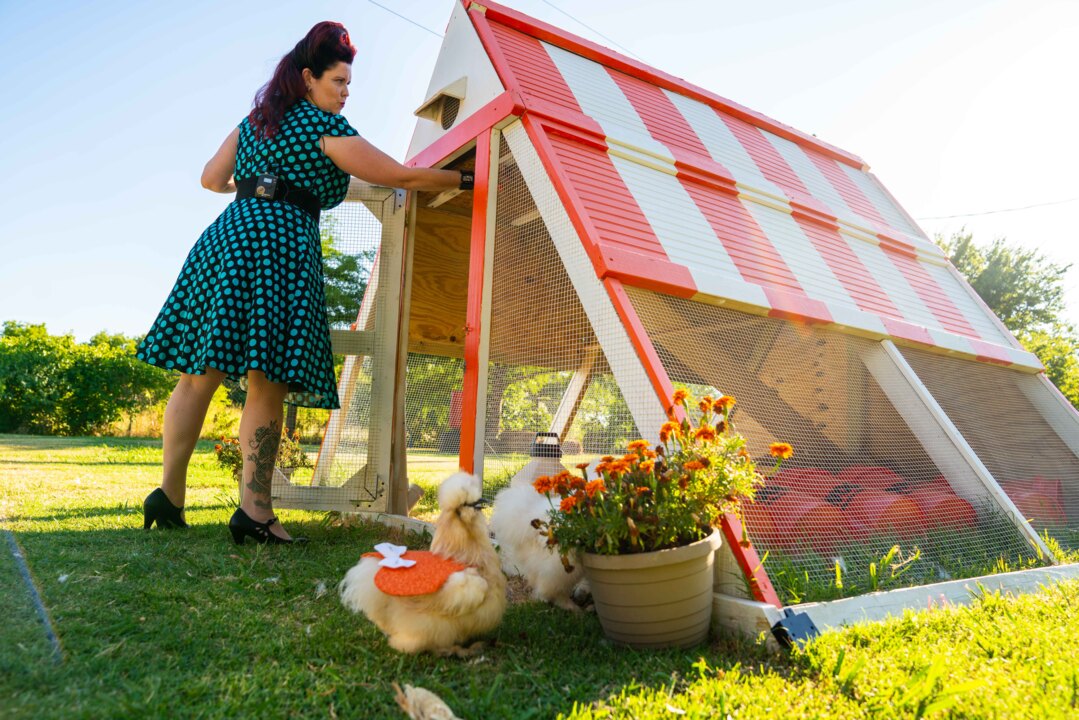 She couldn’t walk to Whataburger, so she built her own with chickens