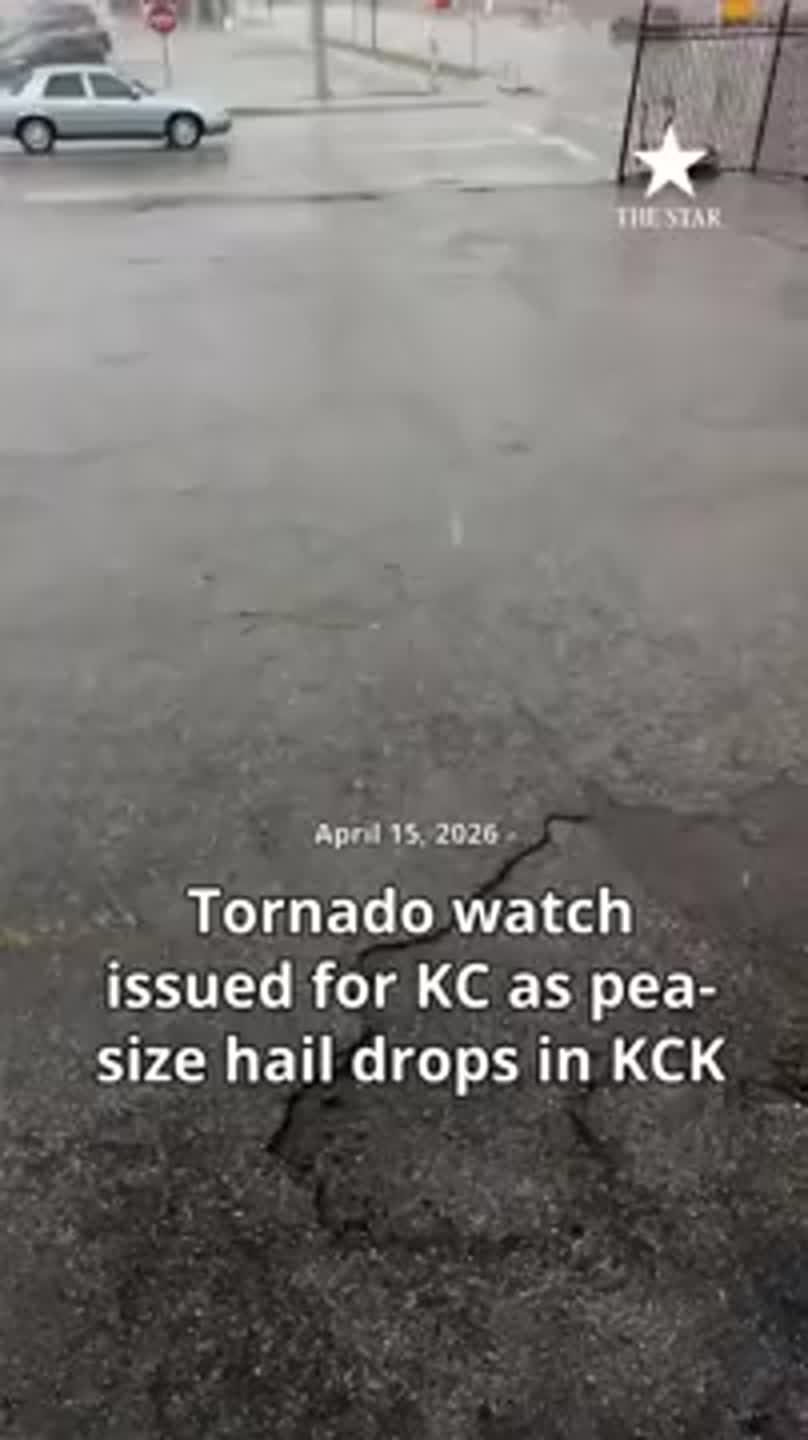 Tornado watch issued for Kansas City as pea-size hail drops in KC ...