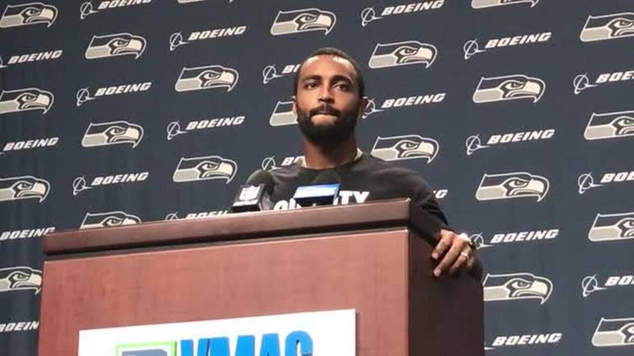 Doug Baldwin wearing “EQUALITY” shirt, on asking Roger Goodell to join his criminal justice effort.mp4