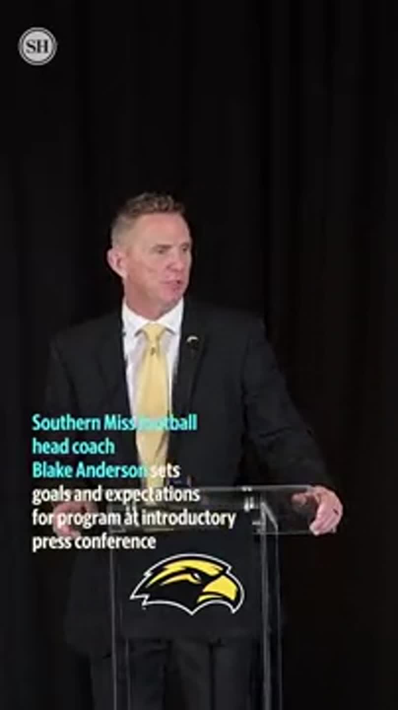 Blake Anderson talks about expectations for Southern Miss football after being introduced as head coach