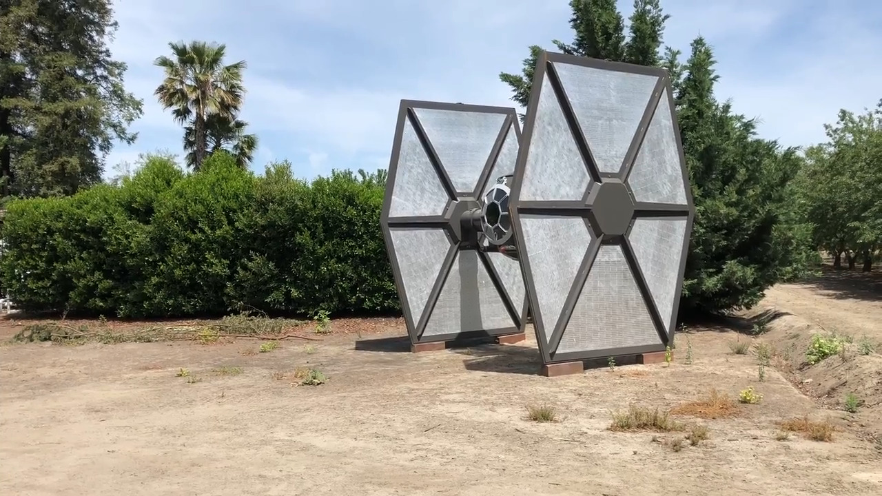 California farmer builds life-size TIE fighter