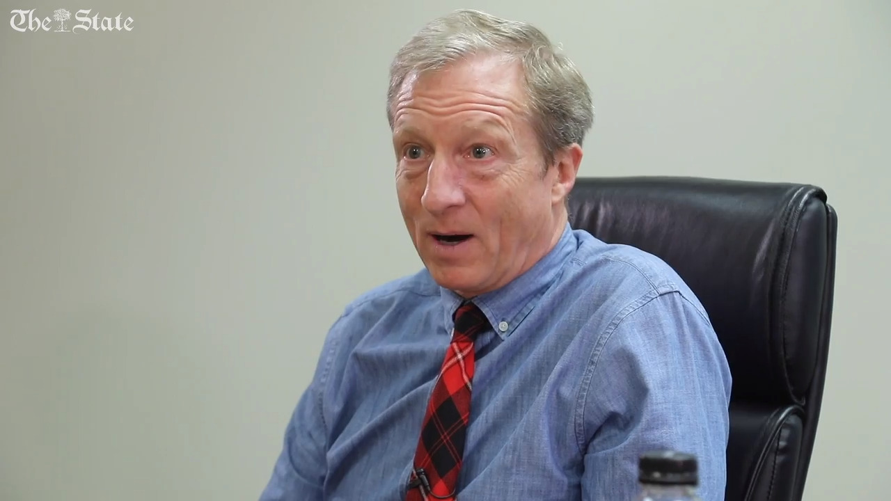 How does billionaire presidential candidate Tom Steyer relate to voters?