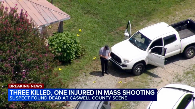 3 dead, one wounded in shooting at rural Caswell County home
