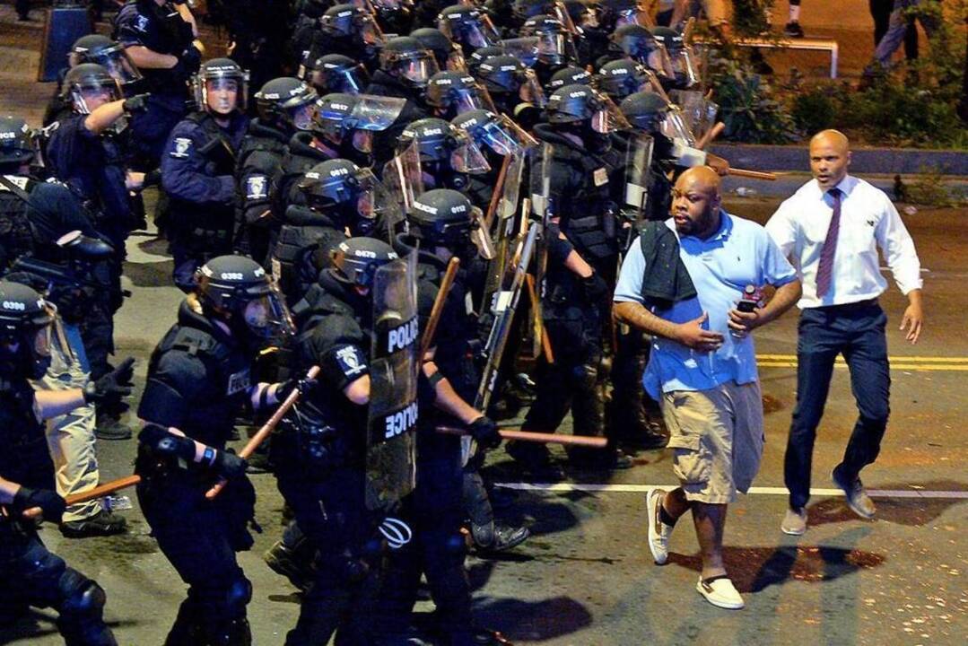 Toussaint Romain joins Charlotte protesters