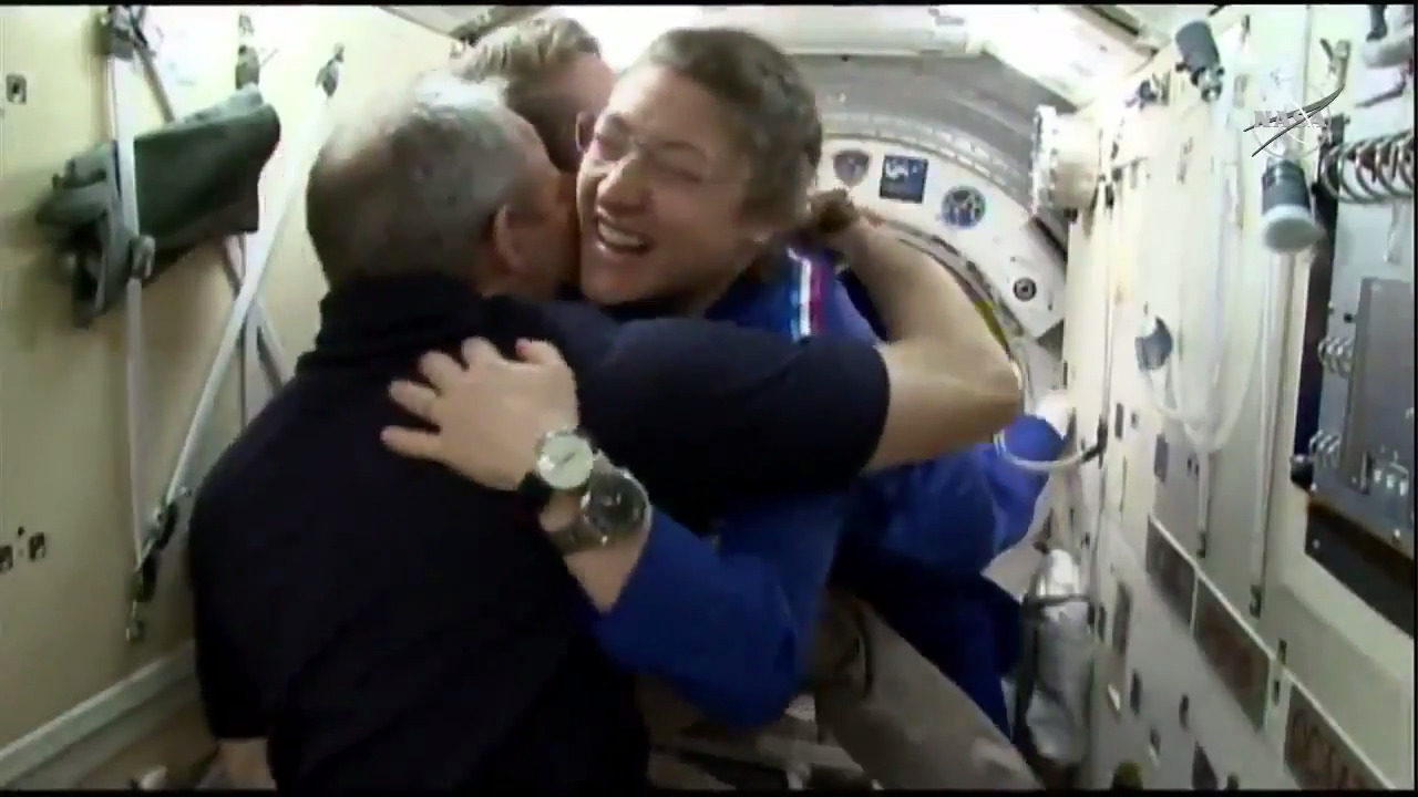 NC State grad Christina Koch arrives at the ISS