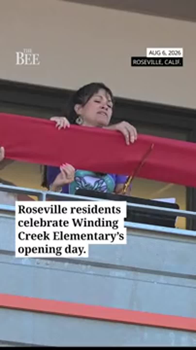 Watch as Roseville residents celebrate Winding Creek Elementary's opening day