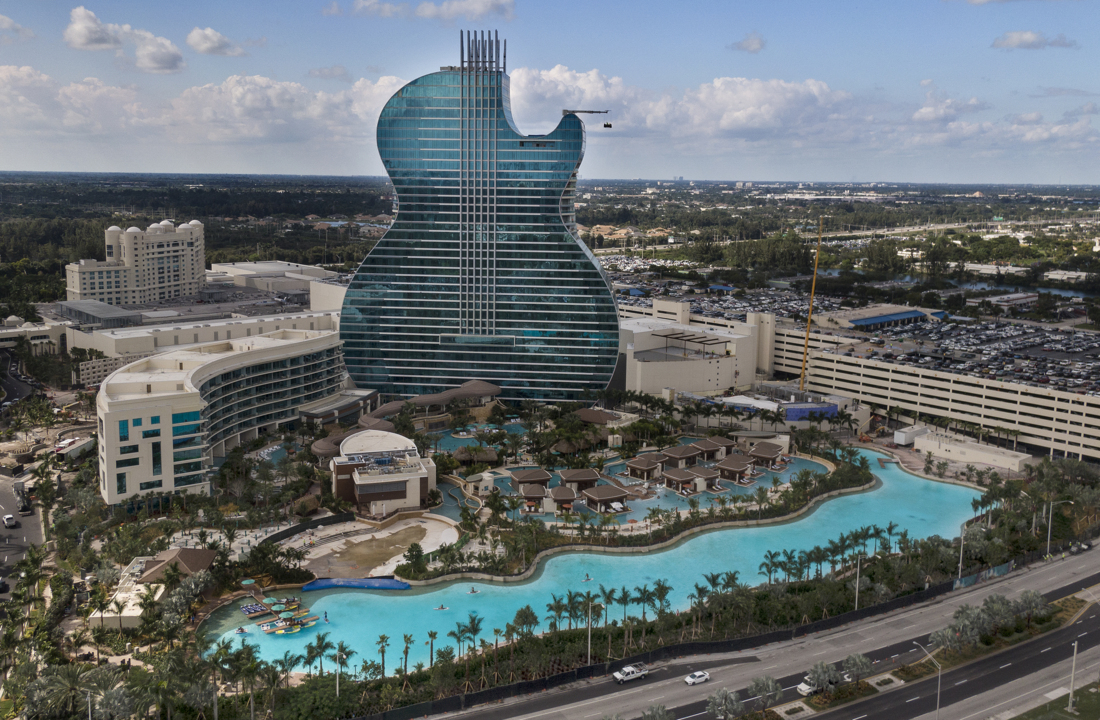 The Seminole Hard Rock Hotel & Casino is opening the world’s first guitar-shaped hotel.