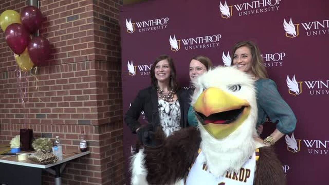 Goodbye blue and white, hello garnet and gold; Winthrop shows off new look