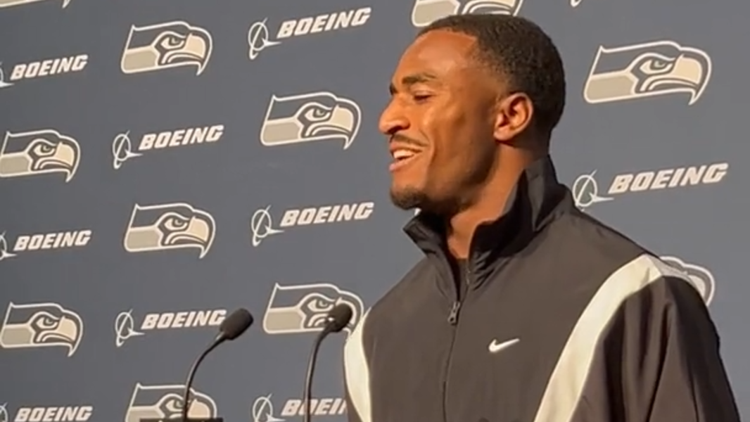 Substitute teacher Montorie Foster Jr. after his TD in Seahawks' preseason loss to Dallas