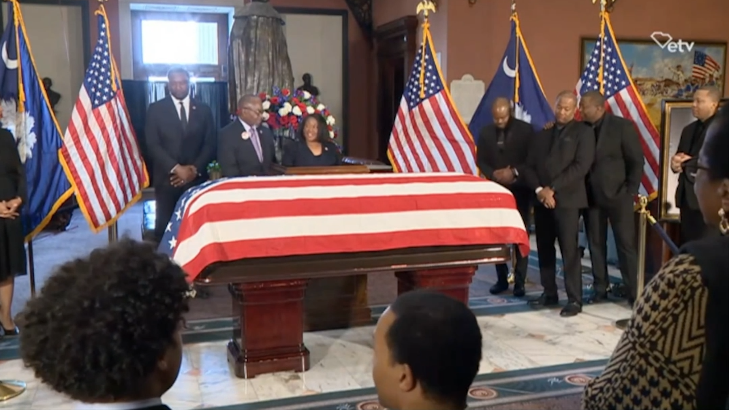 Rep. Annie McDaniel thanks Rev. Jackson for guiding SC Black Caucus