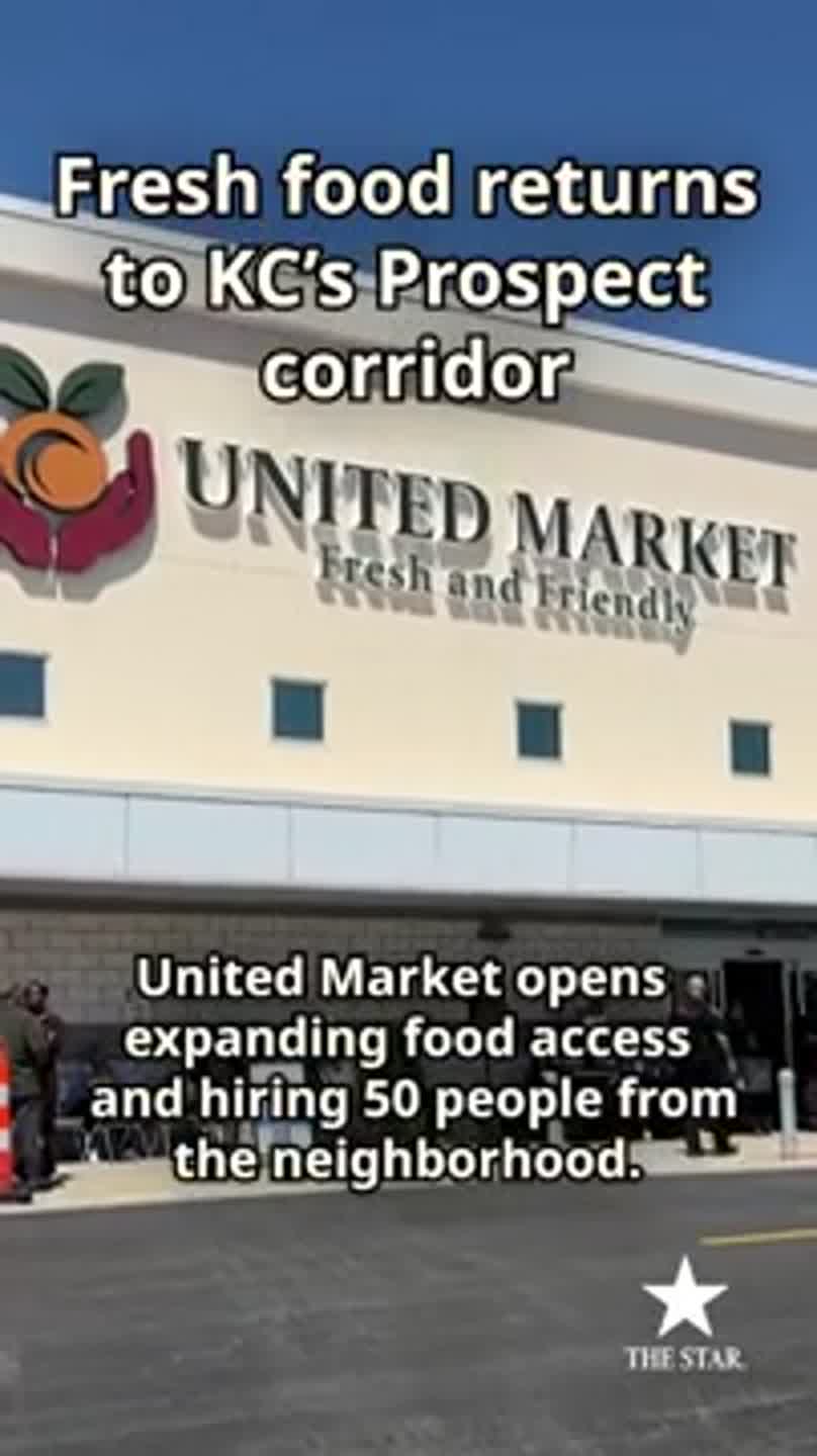 New United Market grocery store opens in Kansas City's urban core, expanding food access (Video)