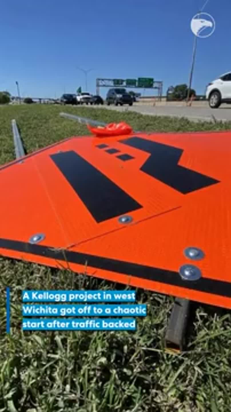Kellogg project off to chaotic start with west Wichita traffic backed up 1 1/2 miles