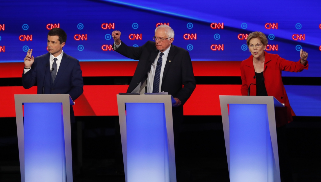Sanders, Warren blast ‘spineless’ politics as Democrats debate Medicare For All