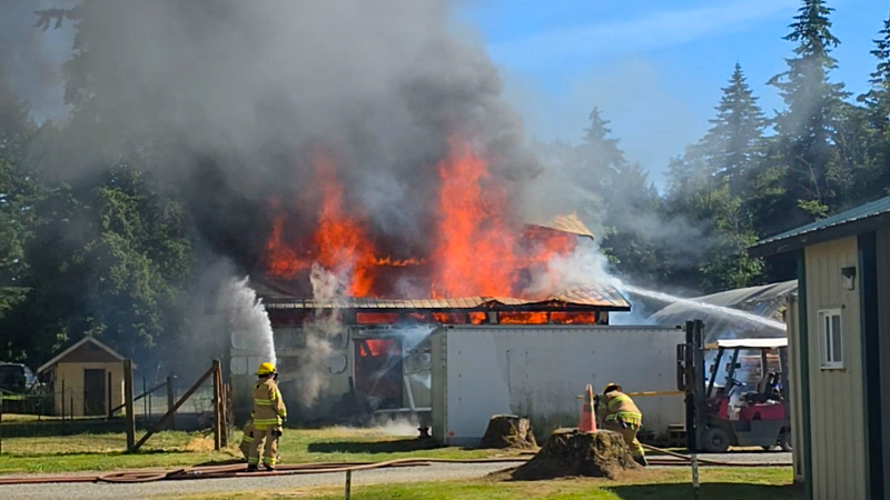 No humans or animals injured in Grace Harbor Farms fire in Whatcom County